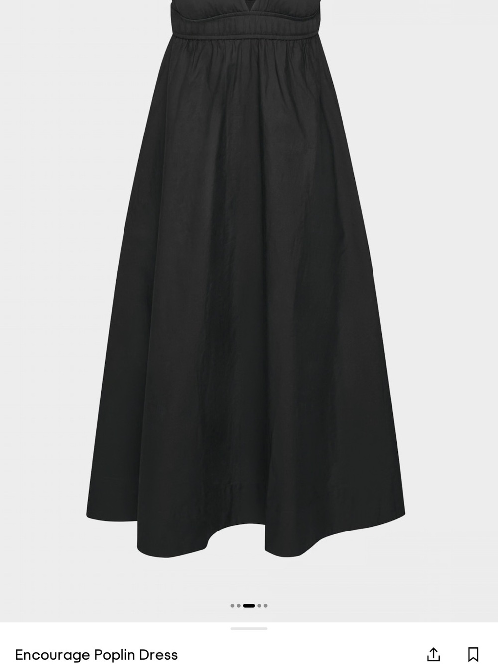 Aritzia Encourage Poplin Black Midi Skirt Dress - Picture 7 of 11